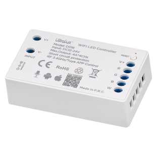 Smart 2.4G RF WIFI контролер за RGBW LED лента 16A, 192W (12VDC), 12-24VDC