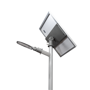 LED улична лампа със соларен панел ∅60, 12W, 4000K, 140°х90°, SMD2835, IP65