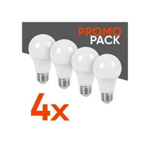 Промо пакет 4бр./кутия LED лампа крушка А60 9W, E27, 4000K, 220-240V AC