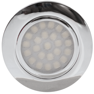 Mini LED downlight for building-in round 4W, 4200K, 220-240V AC, IP44, chrome