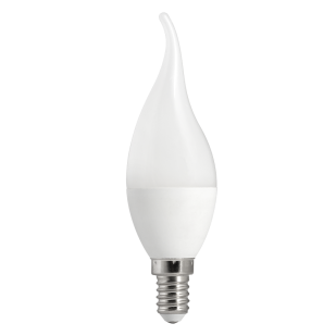 LED лампа пламък 5W, E14, 4000K, 220-240V AC, неутрална светлина