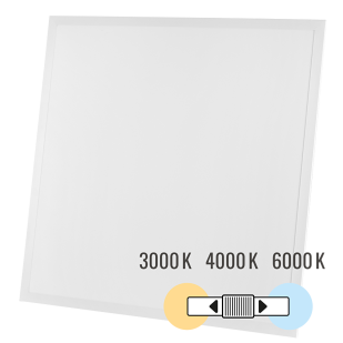 LED панел с ниско ниво на заслепяване UGR<19 600x600 mm, 40W, 3000K/4000K/6000K, 120lm/W, 220V-240V AC, IP44