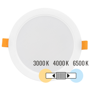 LED панел за вграждане, кръг, влагозащитен 12W, 3000K/4000K/6500K, 220-240V AC, IP54