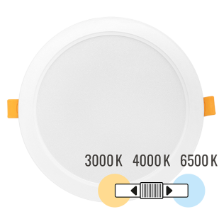 LED панел за вграждане, кръг, влагозащитен 18W, 3000K/4000K/6500K, 220-240V AC, IP54
