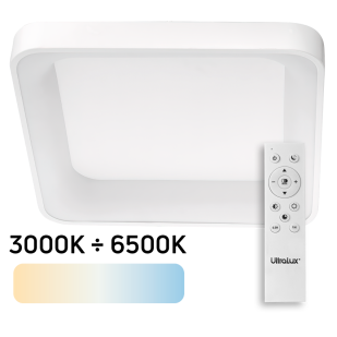 LED dimmable CCT ceiling lamp with remote control, max. 72W, 3000K-6500К