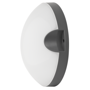 LED плафониера кръг, сива, 11W, 4000K, IP54