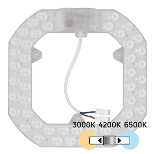 Магнитен LED модул за плафониери с превключвател, 24W, 3000K/4200K/6500K, 220V-240V AC