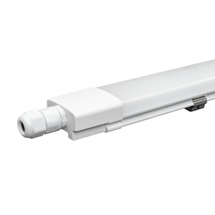 LED slim linear fixture thermoplastic 1.2m, IK08, 36W, 4000K, 220-240V AC, IP65