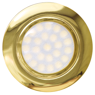 Mini LED downlight for building-in round 4W, 4200K, 220-240V AC, IP44, gold