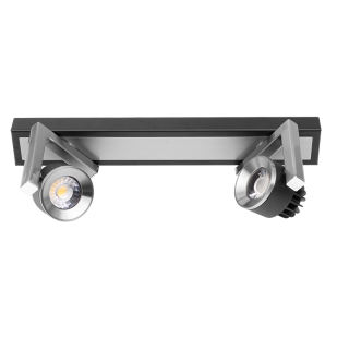 LED спот осветително тяло с възможност за насочване, 2x5W, 4200K, графит