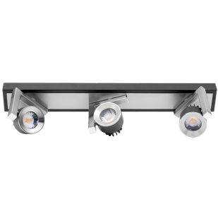 LED спот осветително тяло с възможност за насочване, 3x5W, 4200K, графит