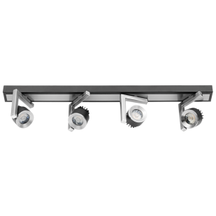 LED спот осветително тяло с възможност за насочване, 4x5W, 2700K, графит