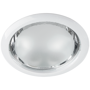 Ceiling downlight frame E27, round, white, fixed, IP20