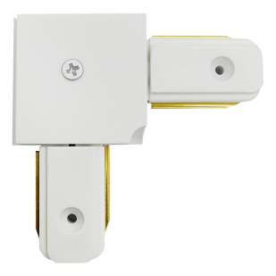 L-connector, 2 pins, white