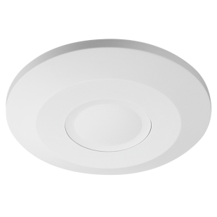 Microwave motion and presence sensor for surface mounting, 360°, 2000W/1000W, 4.5m, IP20