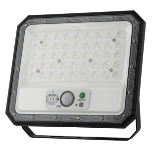 Solar LED floodlight with PIR sensor, 90°, 10W, 5500K, IP65